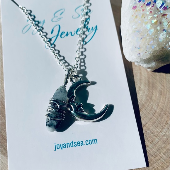 Moonstone Luna Crystal Necklace - Picture 2 of 6